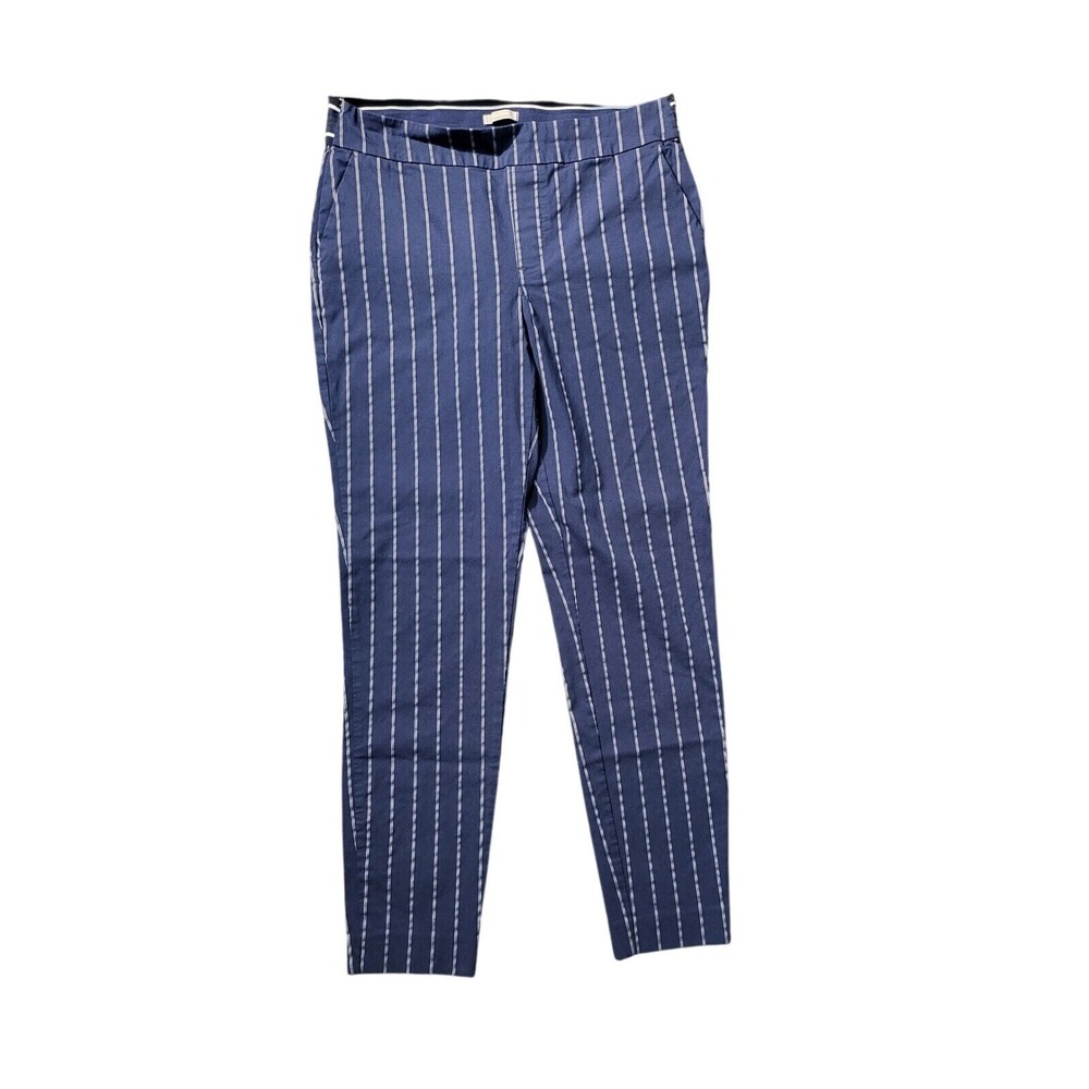 Y2K Maurices Pinstripe Pants Career Casual Stretch Blue White Size 16 - Picture 3 of 8